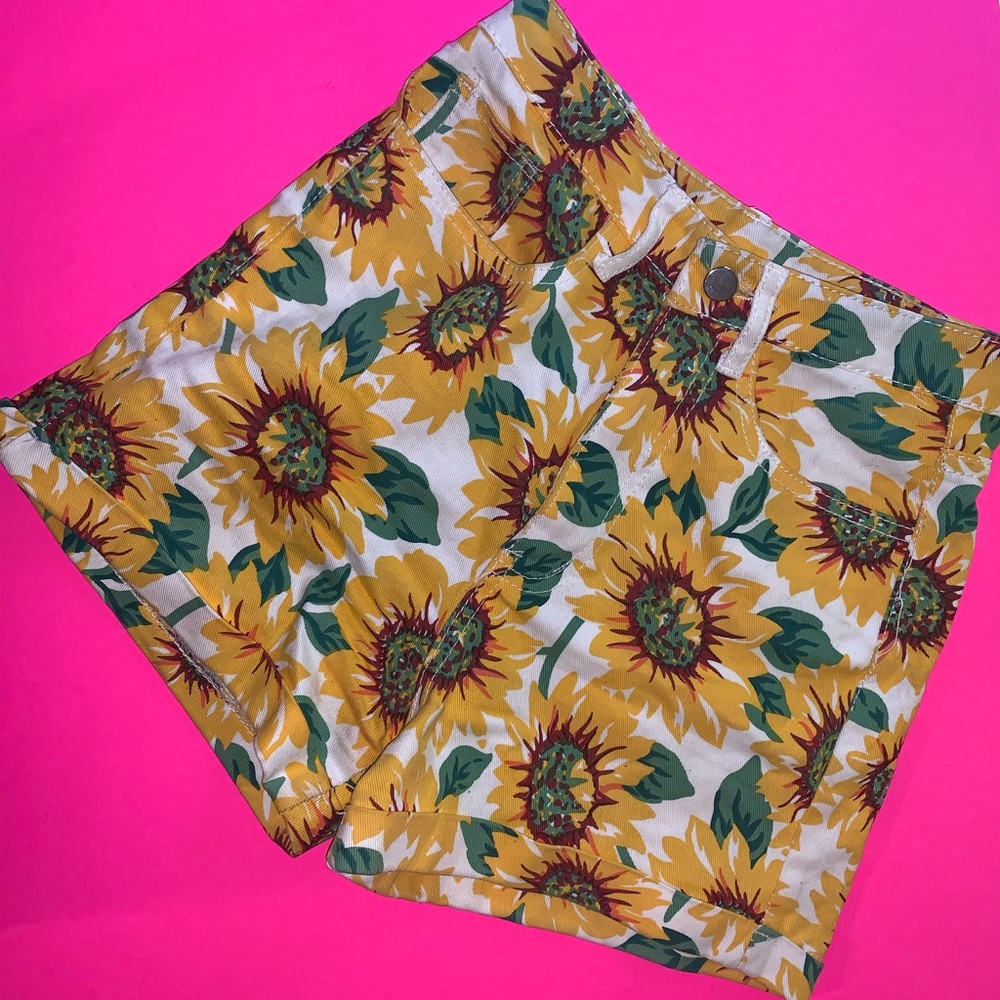 Urban outfitters sunflower high waist shorts
